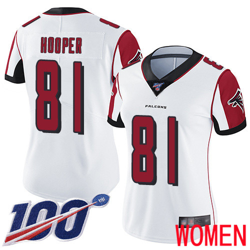 Atlanta Falcons Limited White Women Austin Hooper Road Jersey NFL Football #81 100th Season Vapor Untouchable->youth nfl jersey->Youth Jersey